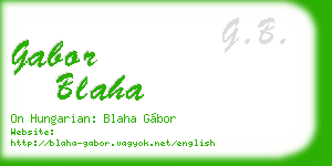 gabor blaha business card